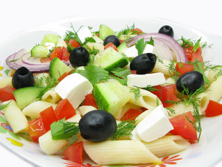 greek saladwith pasta