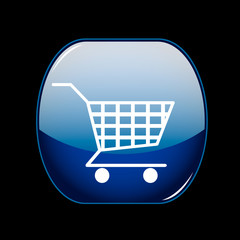 shiny blue shopping cart button