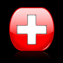 medical sign shiny button