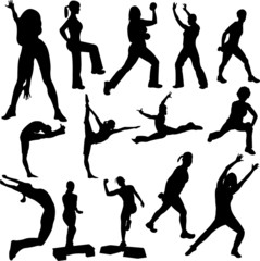 aerobics girl - vector