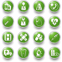 medicine green Buttons