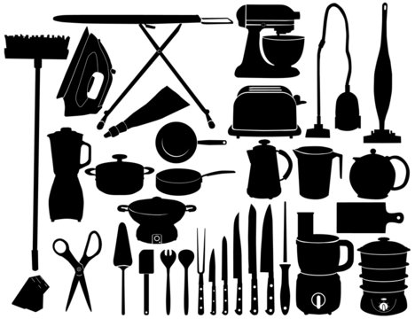 32 &eacute;l&eacute;ments vectoriels pour la cuisine