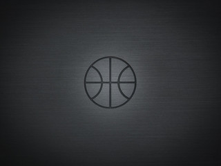 metallic basketball logo background