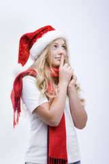 Mädchen mit Nikolausmütze