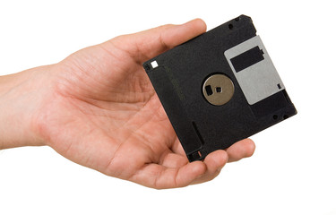 ifloppy disk in hand