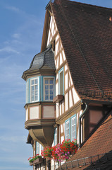 bad wimpfen, casa a graticcio  con bowindow