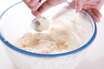 Freshly prepared bread dough