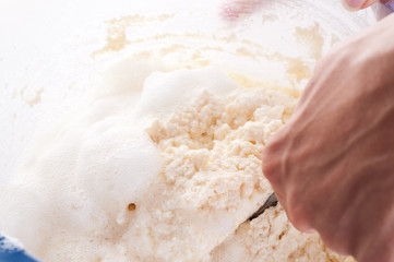 Freshly prepared bread dough