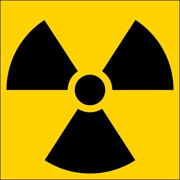 atom nuklear radioaktiv warnschild