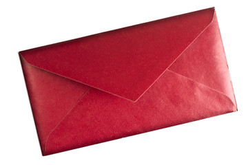 Red envelope isolated on white