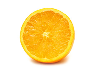 juicy orange on white