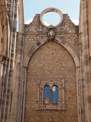 Obraz premium Carmo church ruins, Lisbon, Portugal