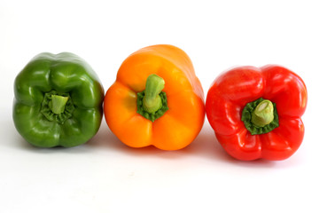 Red Green and Orange Peppers