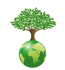 Erde mit Baum als Symbol für das ökologische Gleichgewicht