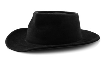 Western cowboy black felt hat