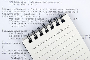 a notebook on heml page