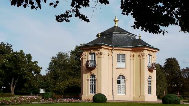 Rastatt - the Pagodenburg with waving trees