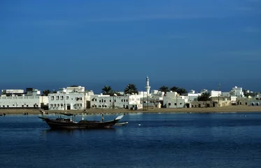 Printed roller blinds Middle East old harbor city Sur in Oman