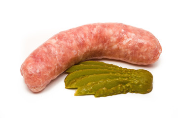 Rohe fränkische Bratwurst