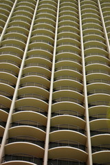 Obraz premium Vacation and Background Image of a Hotel Balconies