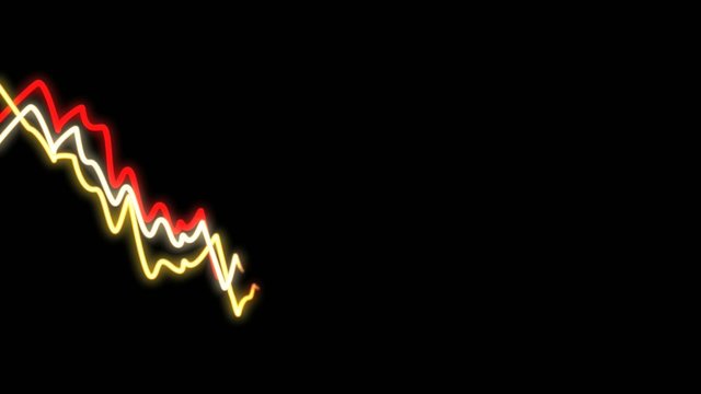 Evolution cours finance crise rouge