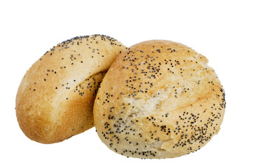 Fresh bread food over white background