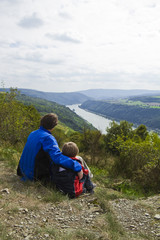 Rhine view with son