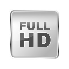 FULL HD TV Button silber grau