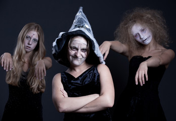 three halloween personages