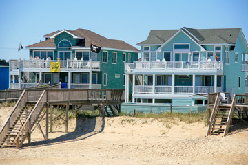 Strandhäuser auf den Outer Banks