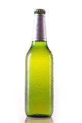 isolated beer bottle