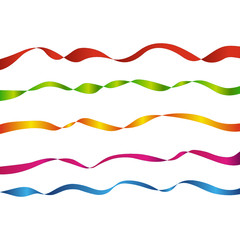 Set of Colorful Tapes Isolated on White Background