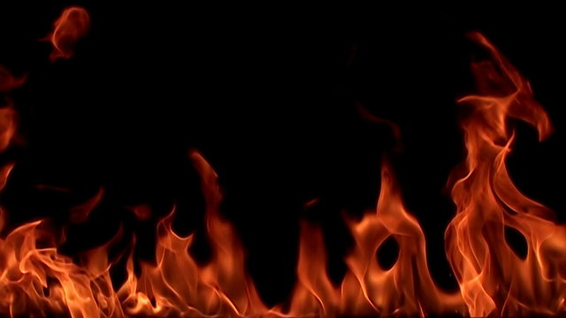 Fire. High speed HD camera. Slow motion
