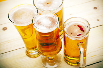 Beers on table