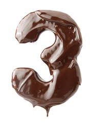 Número tres de chocolate