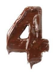 Número cuatro de chocolate