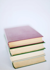 books on grey background