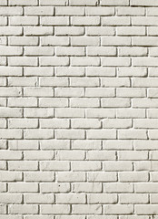 Naklejka premium Old white painted brick wall background.
