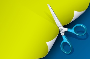 scissors cutting paper - 26061963