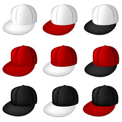 Collection of vector full caps