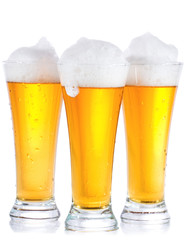 glasses with beer