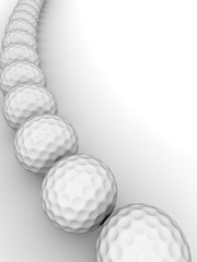 template with traditional golf balls.