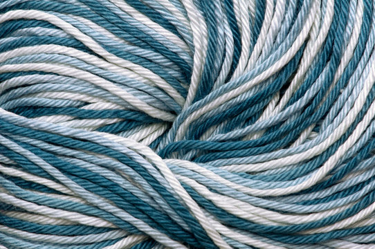Closeup of colorful wool yarn