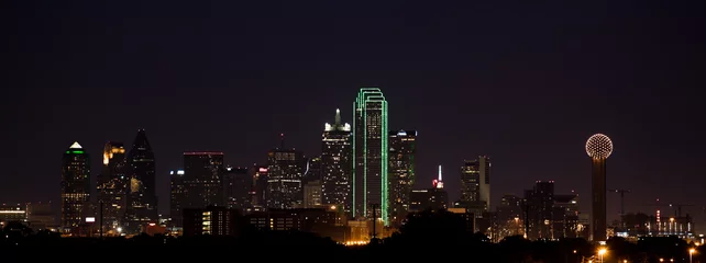 Gordijnen Dallas Skyline at Night © David Gilder