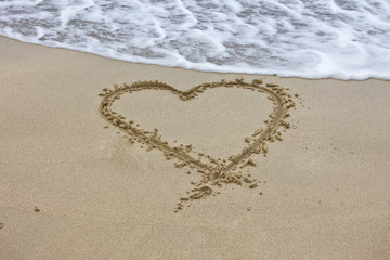 Herz am Strand