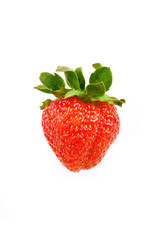 Ripe strawberry isolated on a white background