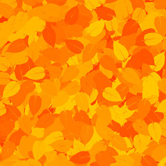 Naklejka na ściany i meble Orange background with leaves