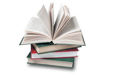 Stacked books