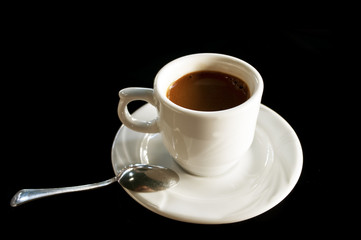 Coffee isolated on black