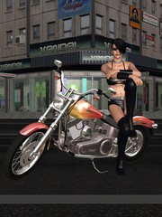 Fototapeta na wymiar Sexy biker girl